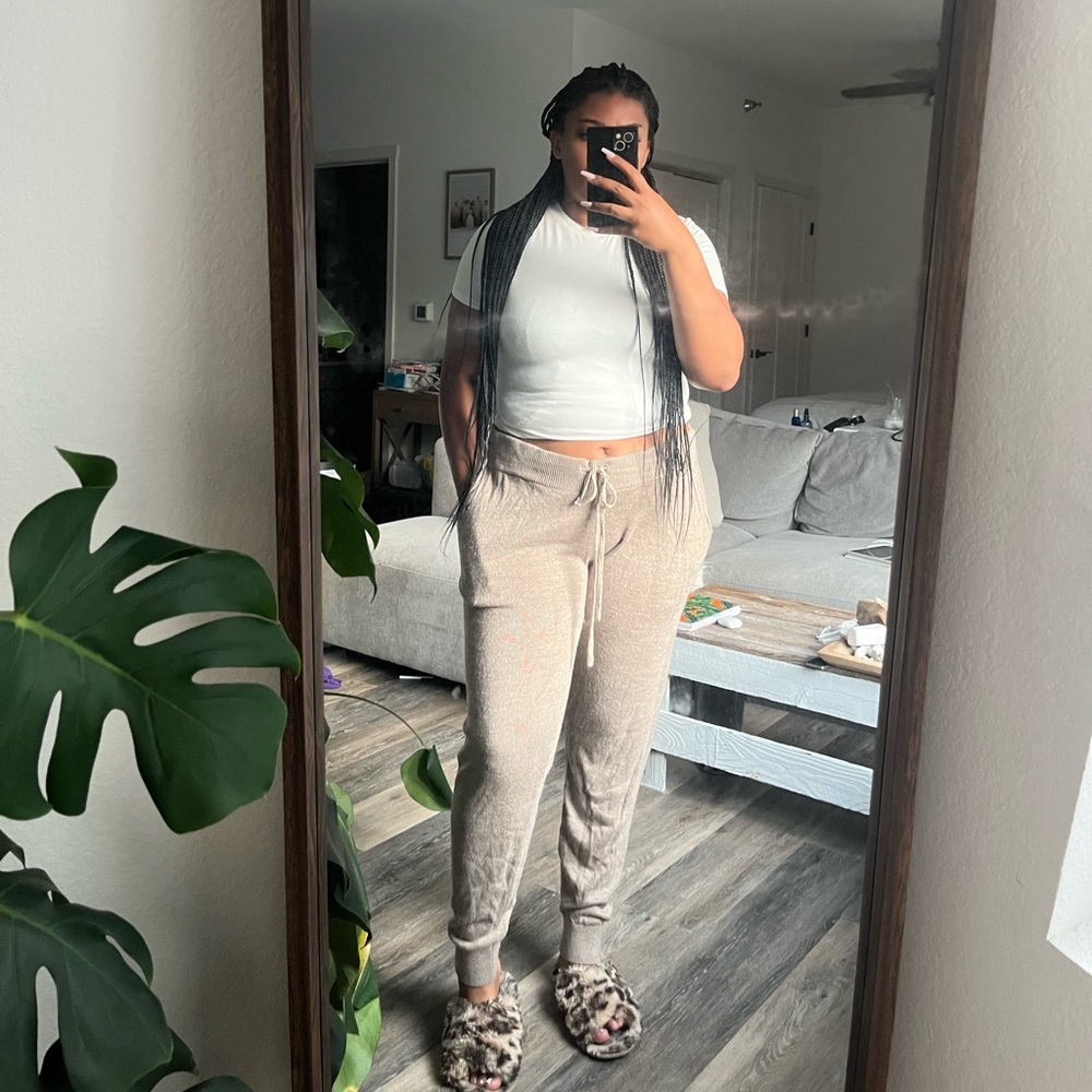 Soho New York and Company Tan Cozy Lounge Pants